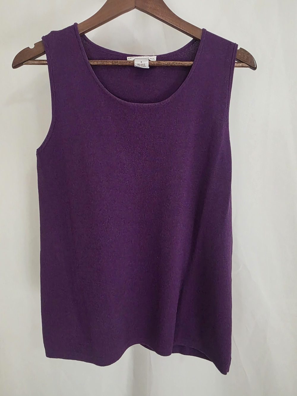 Women's Sleeveless Purple Knit Shell Top